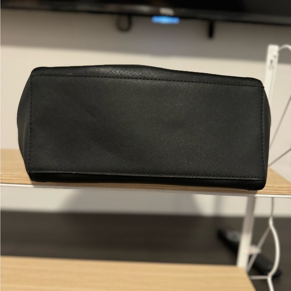 Michael Kors Black Saffiano Leather Ayden Medium Satchel Bag - Picture 7 of 14